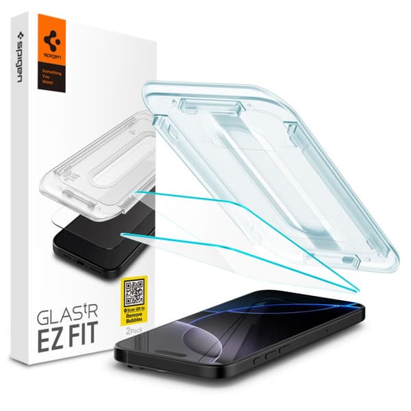 Härdat glas med monteringsram för iPhone 16 Pro Max - 2 st.
