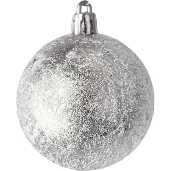SET MED 10 PLASTBOLLAR 6 CM SILVER