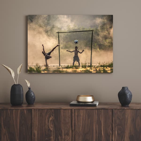 Lærredstryk Ungdomsfodbold 80x50 cm