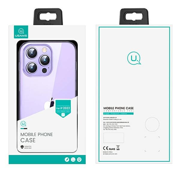 USAMS iPhone 14 Pro Maxin pääkotelo, läpinäkyvä