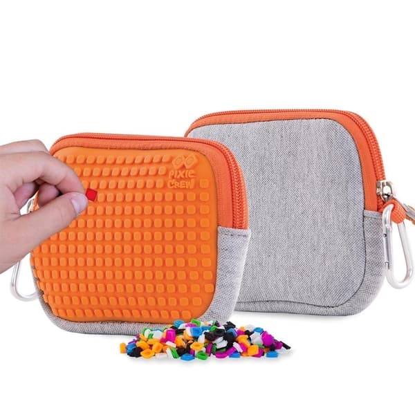 Lynlåslomme med orange panel