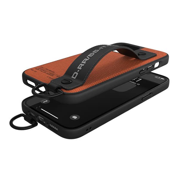 Diesel Handstrap Cover Utility Twill til iPhone 12 Pro Max Sort og Orange