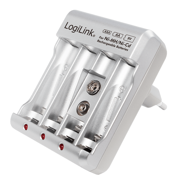 Oplader til AA/AAA/9V Ni-MH/Ni-Cd batterier, Logilink