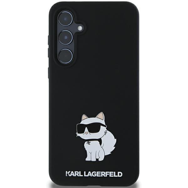 Karl Lagerfeld Silikone Choupette-etui til Galaxy A35, Sort