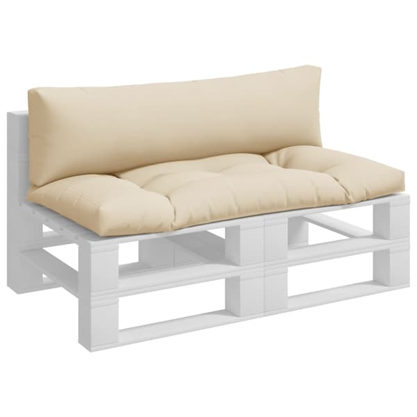 vidaXL Pallsoffkuddar, set om 2, beige, tyg