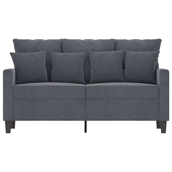 vidaXL 2-sitssoffa mörkgrå 120 cm klädd i sammet