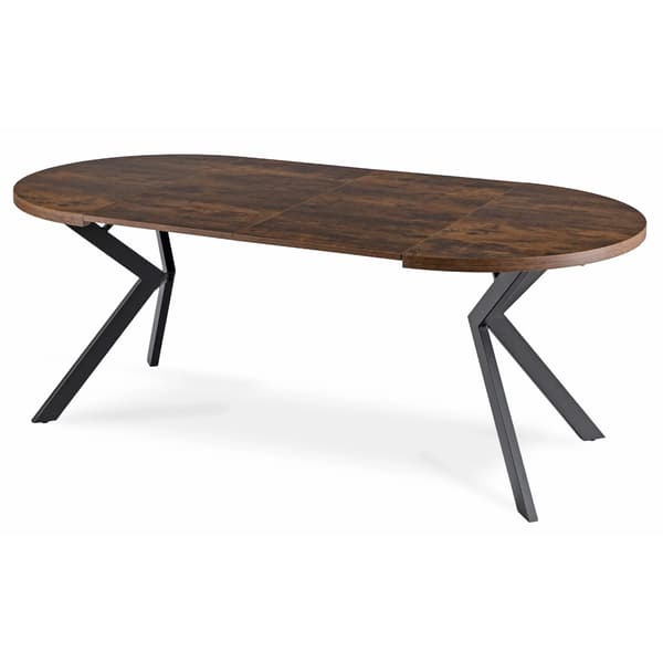 Runt utdragbart bord LUKAS 100-250 cm rustik ek modern loft