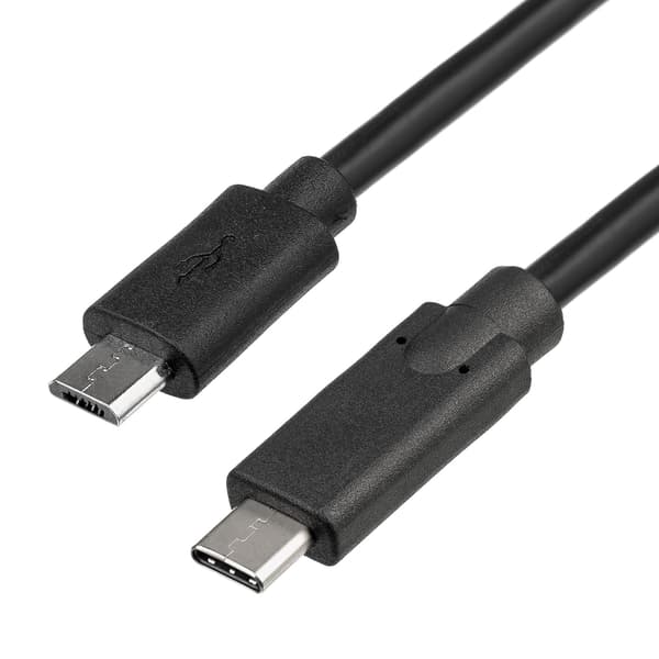 Akyga AK-USB-16 Micro USB B - USB C 2.0 -kaapeli Puhelimen latauskaapeli 1m