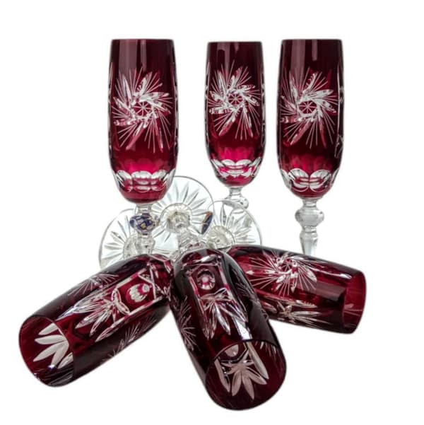 Ruby Crystal Champagneglas 170ml Olive Grinder