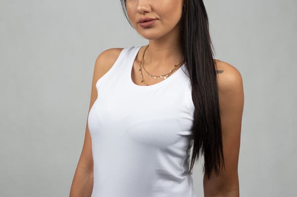 4F TOP vit bomullslinne R-XS