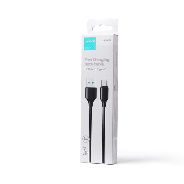 USB-laddnings- och datakabel - USB Typ C 3A 1m Svart