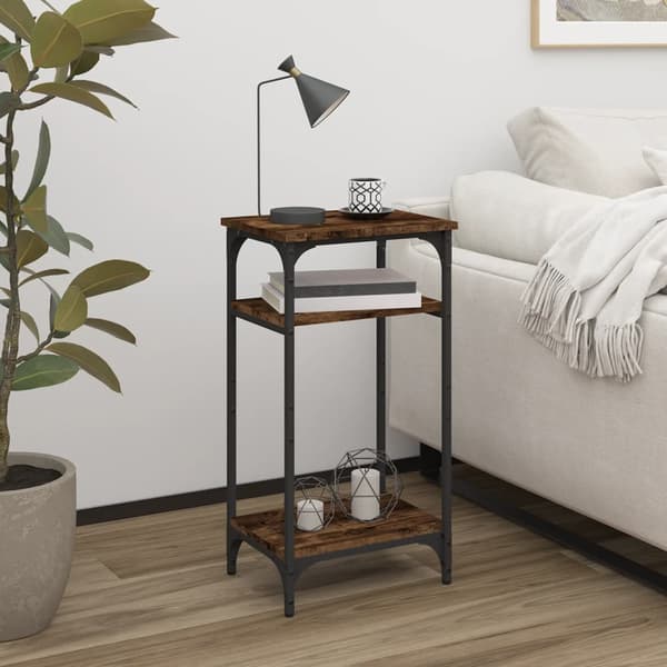 vidaXL sidebord røget eg 40x30x75 cm
