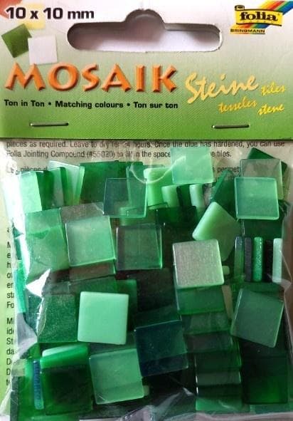 Mosaik 10x10mm grön