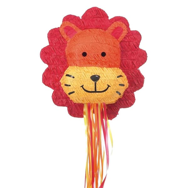 Piñata lejon, papper/plast, 39,9x41,9x16,5 cm