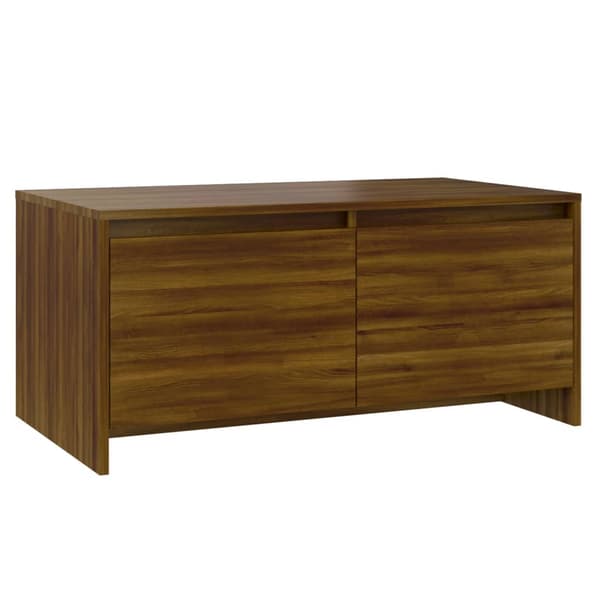 vidaXL sofabord brunt egetræ 90x50x41,5 cm