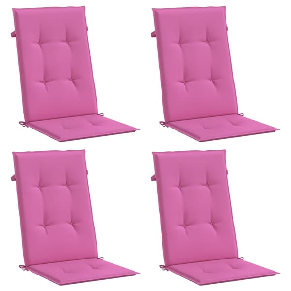 vidaXL Trädgårdsdynor, set om 4, rosa, tyg