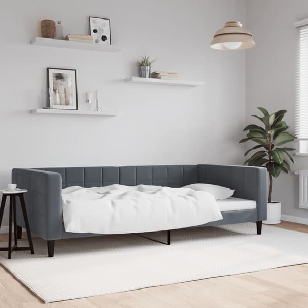 vidaXL sovesofa mørkegrå 100x200 cm fløjl