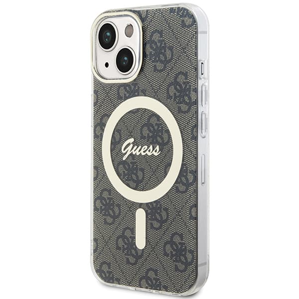 Guess IML 4G MagSafe-etui til iPhone 15 Plus, brun