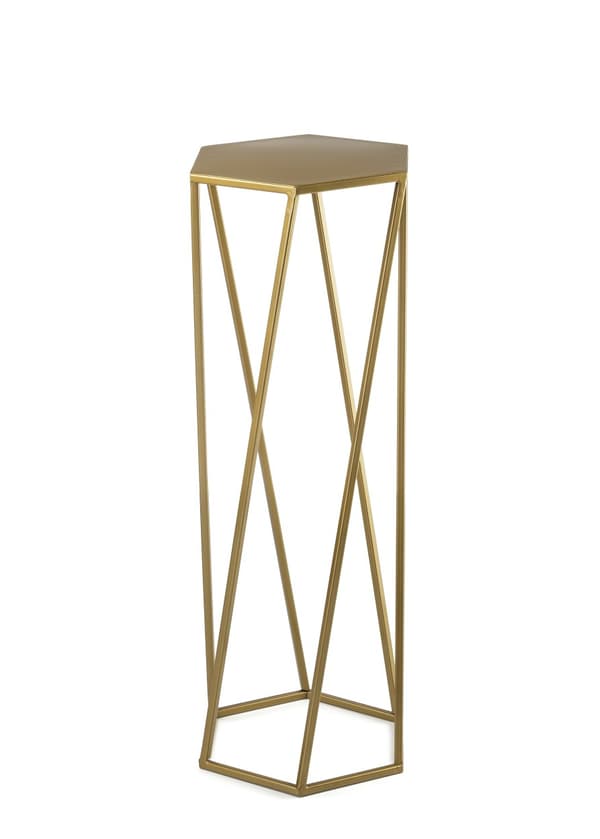 Guld plantestand, 70 cm