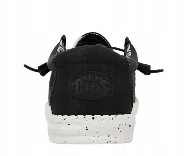 HEYDUDE WALLY STRETCH CANVAS 40700 |43| SORT/HVID