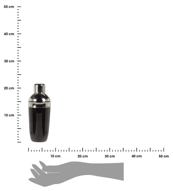 5-delt blankt sort bartendersæt