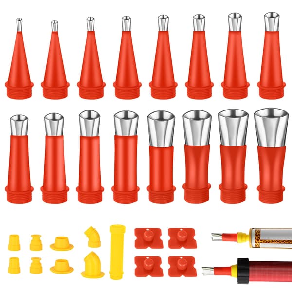 Flintronic silikonedyser 29 stk. rustfrit stål, præcision, røde
