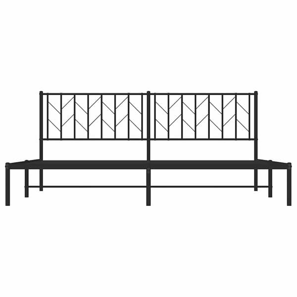 vidaXL metalsengestel med hovedgærde sort 193x203 cm