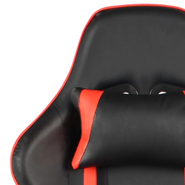 vidaXL snurrande spelstol, röd, PVC