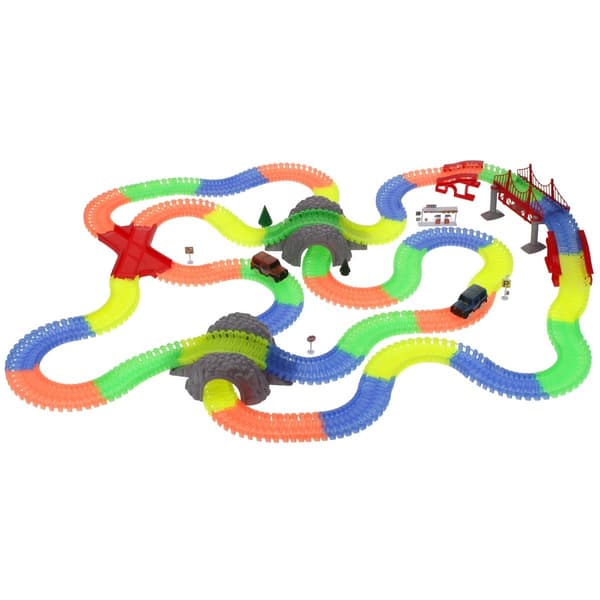Glødende racerbane 528 stk. Magic Track 2 biler tilbehør