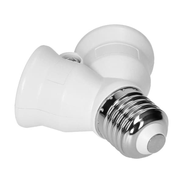 Dubbel splitteradapter för 2xE27-lampor