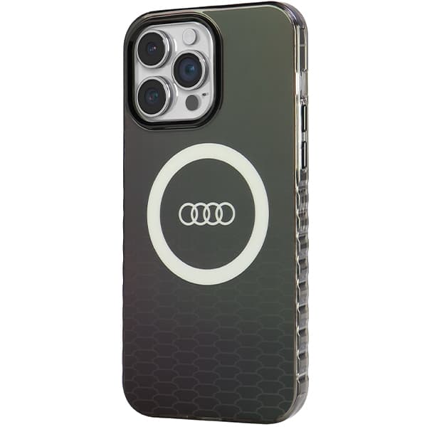 Audi IML MagSafe-etui med stort logo til iPhone 14 Pro Max, sort
