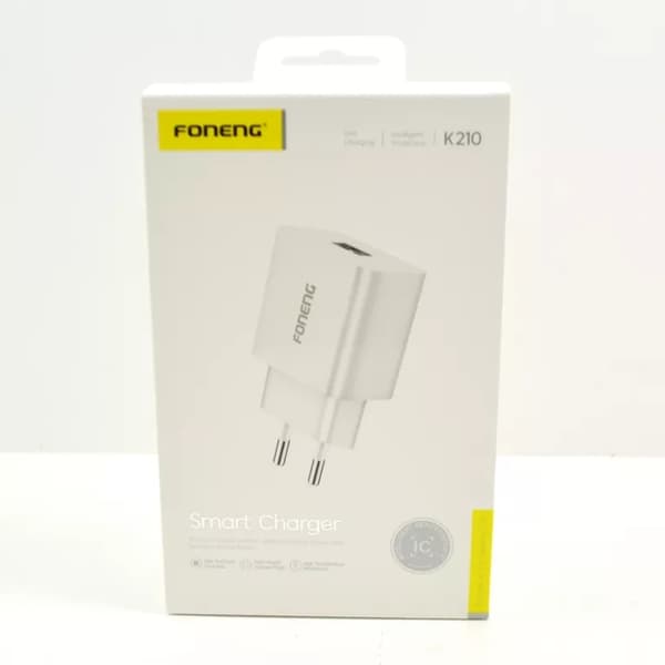 FONENG K210 2.1A 10W 1xUSB Vægoplader Hvid