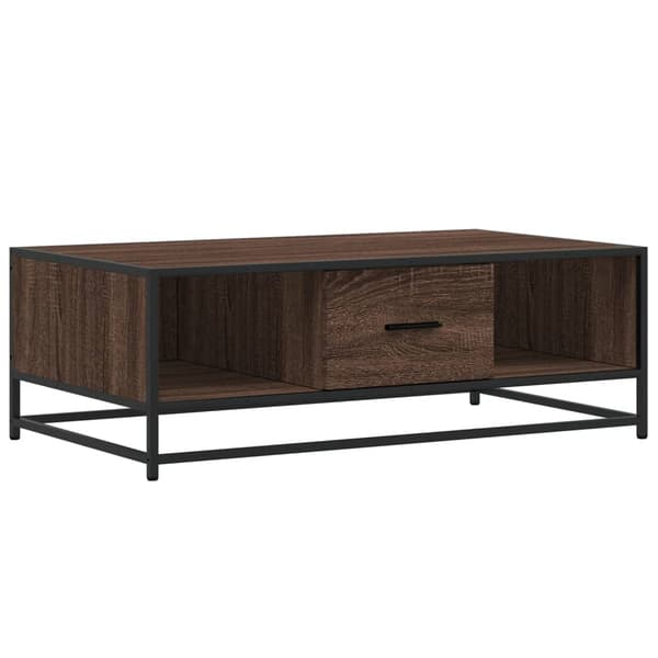 vidaXL sofabord brunt egetræ 100x57x35 cm