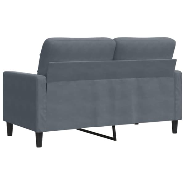 vidaXL 2-sitssoffa mörkgrå 120 cm klädd i sammet