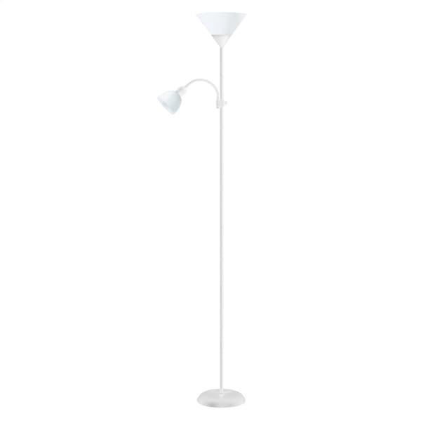 PLATINET GULVLAMPE E27+E14 HVID [45177]