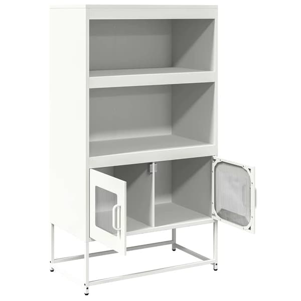 vidaXL kommode hvid 68x39x123 cm stål