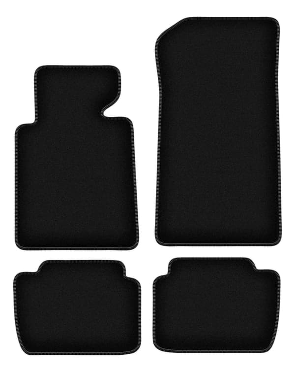 BASIC sorte velourmåtter til: BMW 3 E46 compact, coupé, sedan, stationcar, touring (1998-2007)