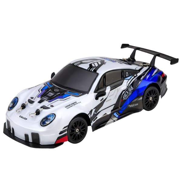 Fjärrstyrd driftbil RC utbytbara hjul 4WD blå 1:24