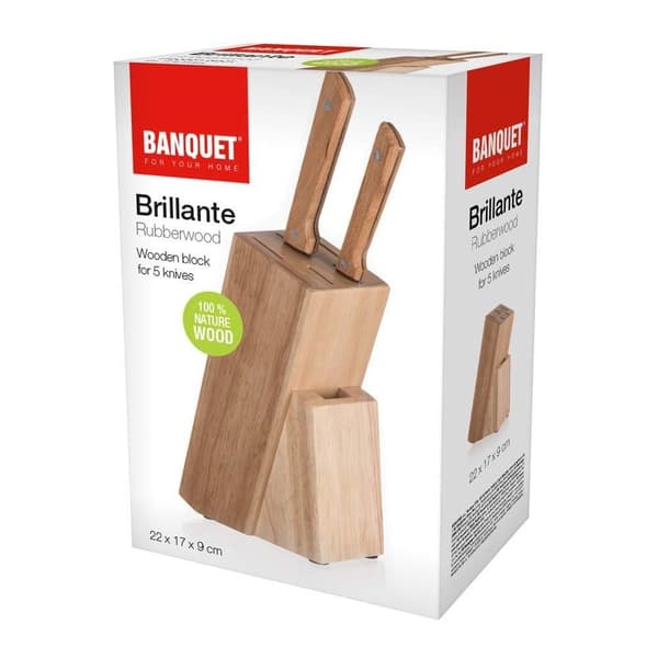 Veitsiteline 22,5 cm, ruskea puu