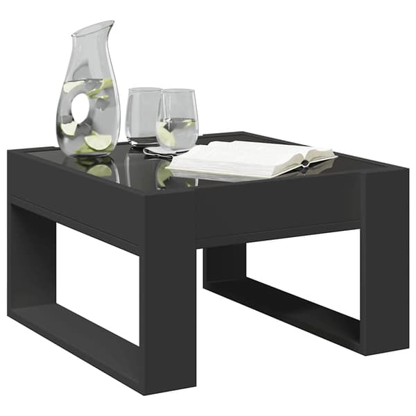 vidaXL Infinity LED sofabord sort 50x53x30 cm