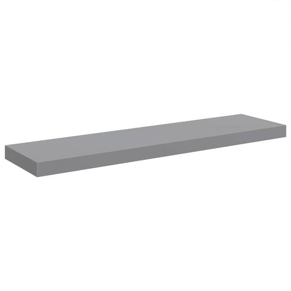 vidaXL Seinähylly harmaa 90x23,5x3,8 cm MDF