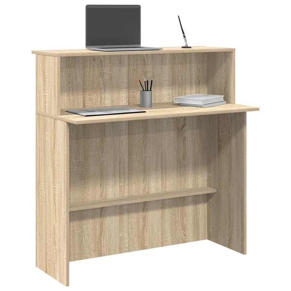vidaXL Receptionsdisk Sonoma Ek 100x50x103,5 cm limmat trä