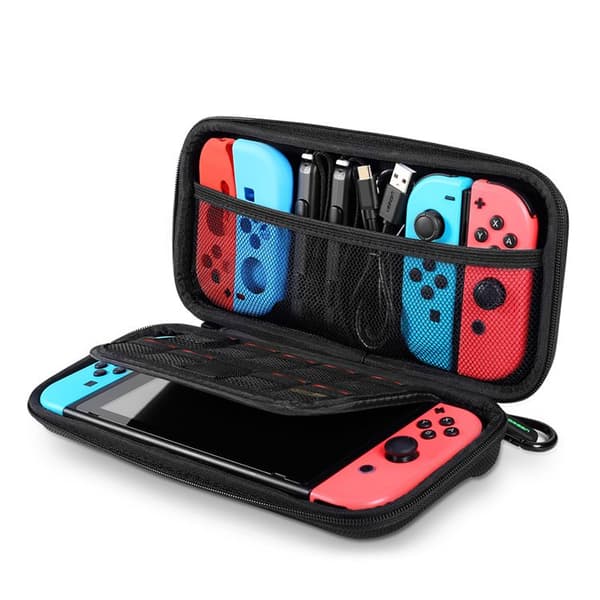 Etui til Nintendo Switch og tilbehør 26x12x4cm sort