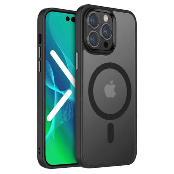 iPhone 14 Pro Max cover, simpelt MagSafe, sort