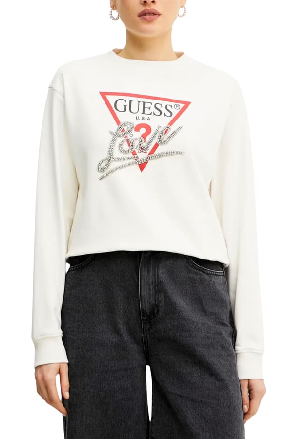 Guess Vit Damtröja Love M