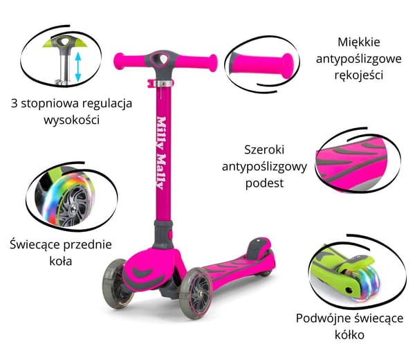 MILLY MALLY 2999 Scooter SCOOTER Boogie rosa