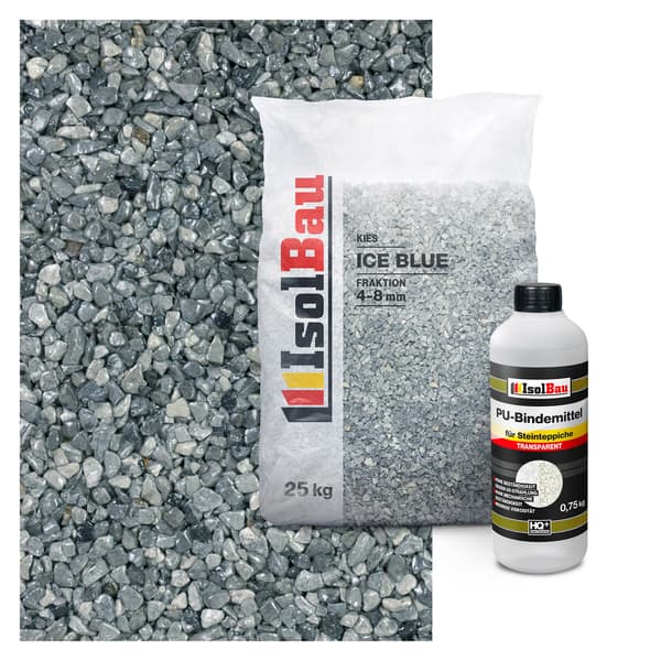 IsolBau Stenmattset Steinteppich Isblå 4/8mm 25kg