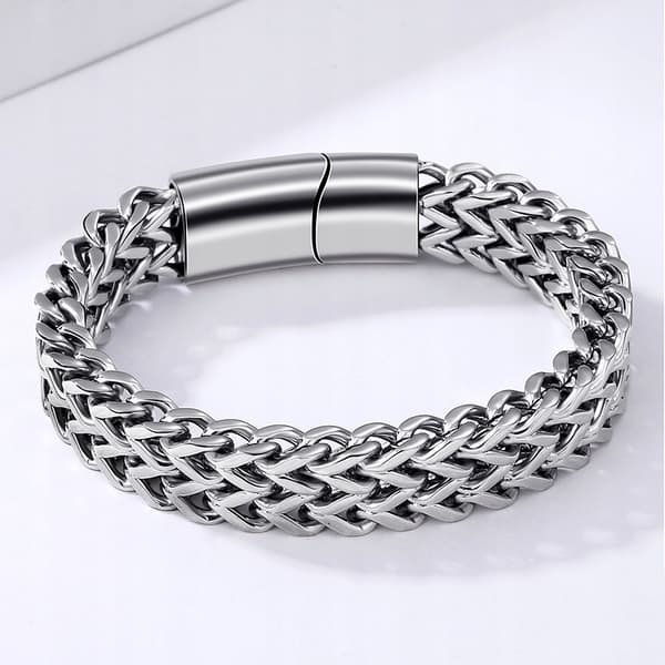 SILVER Herr Diamantarmband TJOCK Full Elegant För Män
