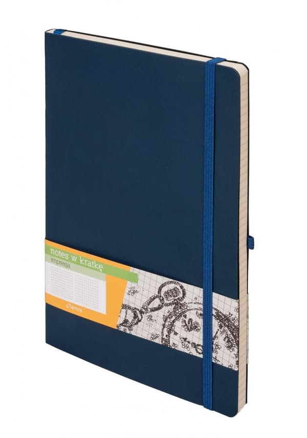 Notebook B5 Grid Impresja Navy Blue ANTRA