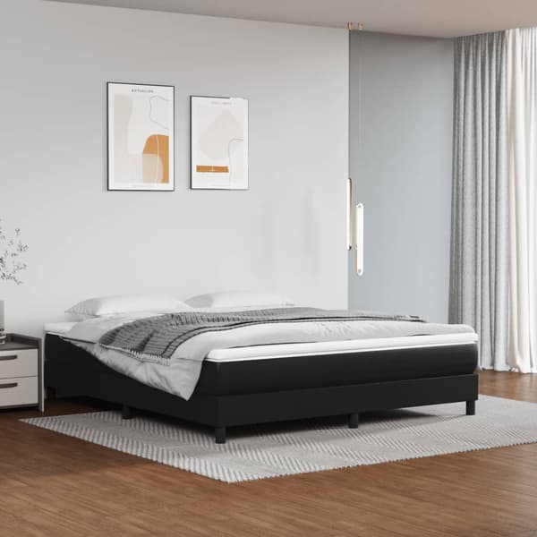 vidaXL sengestel sort 160x200 cm kunstlæder